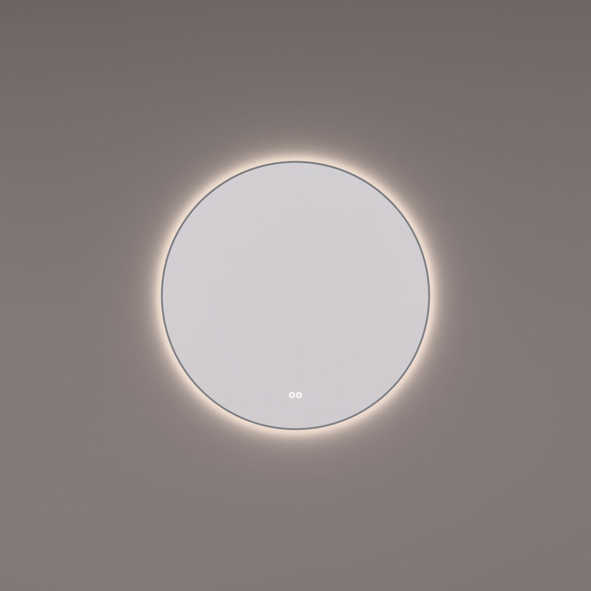 HIPP - rond in PVD geborsteld GUN metal met indirecte LED verlichting rondom - Afbeelding 1