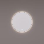 HIPP - rond in PVD geborsteld GUN metal met indirecte LED verlichting rondom