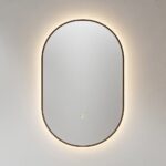 MONDIAZ GLOW spiegel ovaal 45x90cm Rust. Bewegingssensor LED verlichting rondom