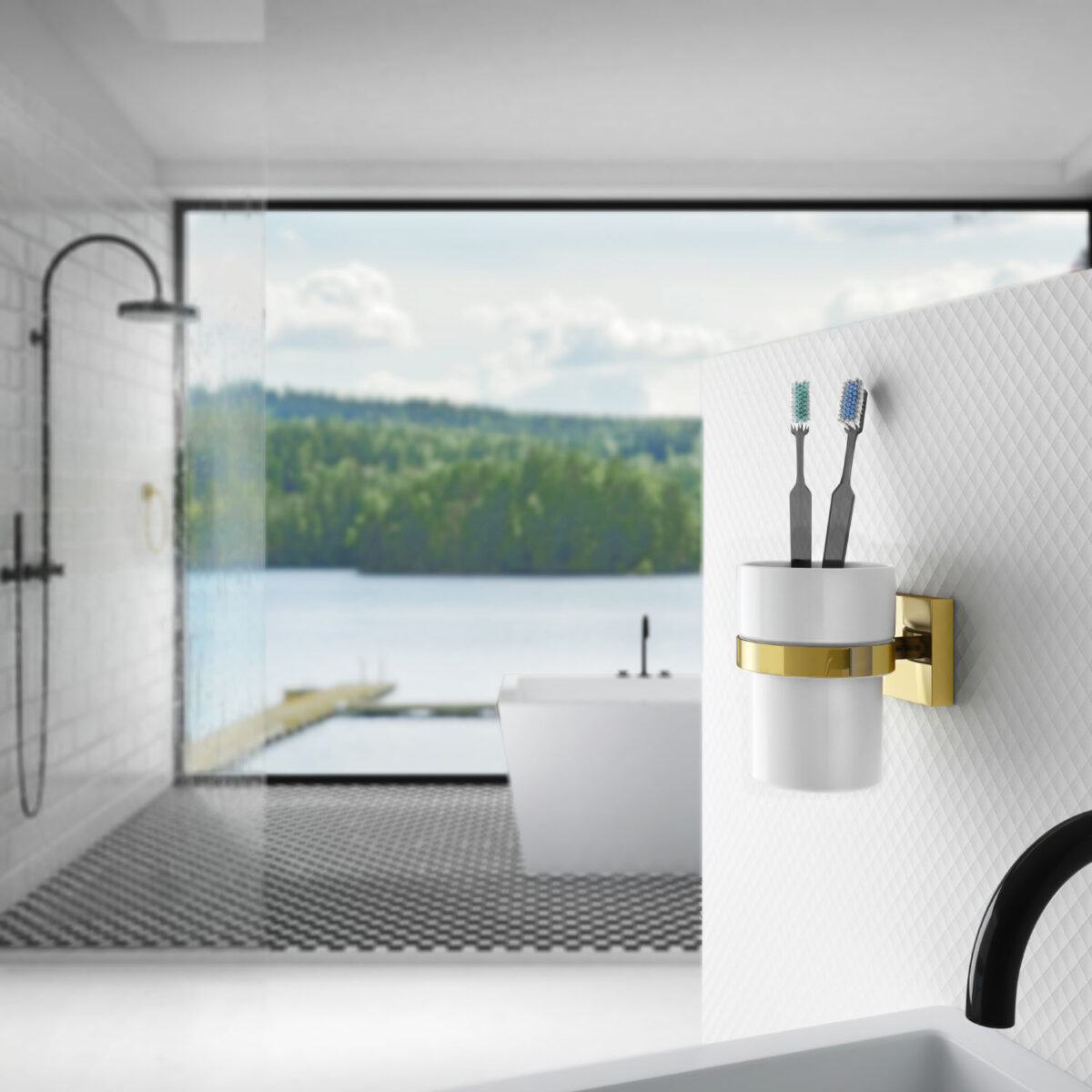 Smedbo Bekerhouder - Messing - Afbeelding 2