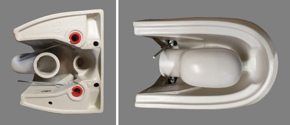 XENZ - Gio rim free wandcloset 52 cm diep, met vortexspoeling zand mat - Afbeelding 4