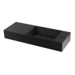 XENZ - Coco toiletwastafel 75x27 cm, keramisch zwart mat