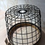 Crate & Cargo lampshade basket/wood black 33x33x30 cm