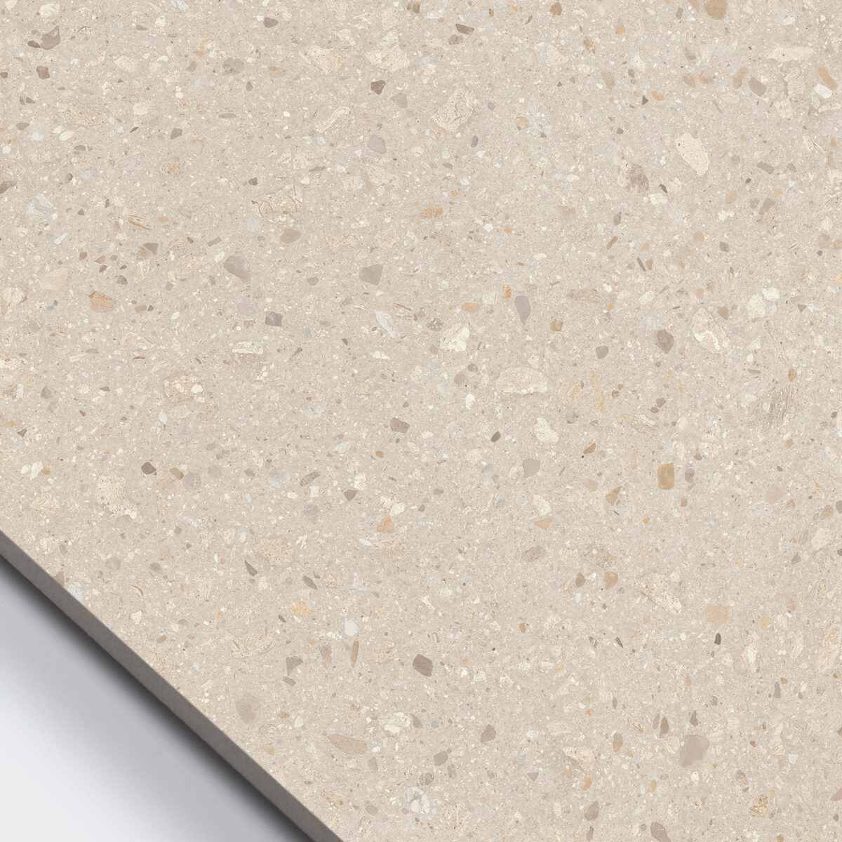 Vloertegel 60x60 chips terrazzo beige mat - Afbeelding 3