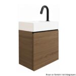 XENZ fonteinkast Rosa linksdraaiend 44,5x40x19 natural oak