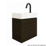 XENZ fonteinkast Rosa linksdraaiend 44,5x40x19 brown oak